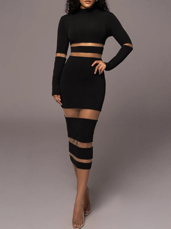 Sheer Combo Dress