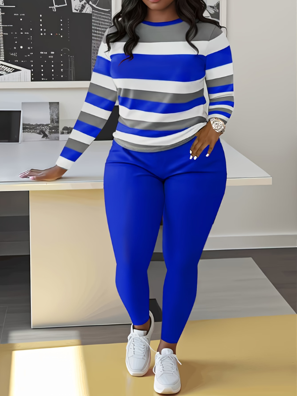 Colorblock Top & Pants Set