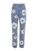 Printed Straight Jeans