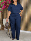 Gorgeousladie Solid Shirt & Pants Set