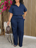 Gorgeousladie Solid Shirt & Pants Set
