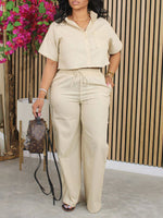 Gorgeousladie Solid Shirt & Pants Set