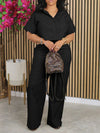 Gorgeousladie Solid Shirt & Pants Set