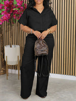 Gorgeousladie Solid Shirt & Pants Set