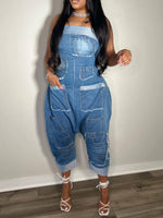 Strapless Denim Jumpsuit
