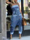Strapless Denim Jumpsuit