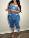 Strapless Denim Jumpsuit