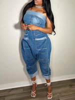 Strapless Denim Jumpsuit