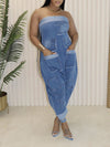 Strapless Denim Jumpsuit