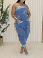 Strapless Denim Jumpsuit