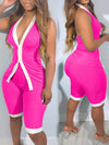 Gorgeousladie Halter Vest & Biker Shorts Set