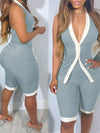 Gorgeousladie Halter Vest & Biker Shorts Set
