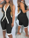 Gorgeousladie Halter Vest & Biker Shorts Set