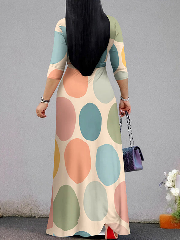 Gorgeousladie Dot Tied Maxi Dress