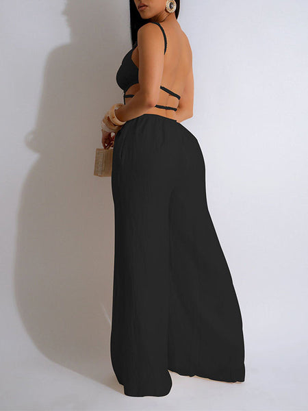 Wide-Leg Cami Jumpsuit
