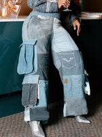 Printed Combo Cargo Pants