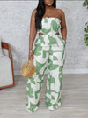 Printed Strapless Jumpsuit