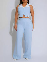 Two-Tone Vest & Pants Set