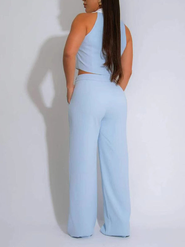 Two-Tone Vest & Pants Set