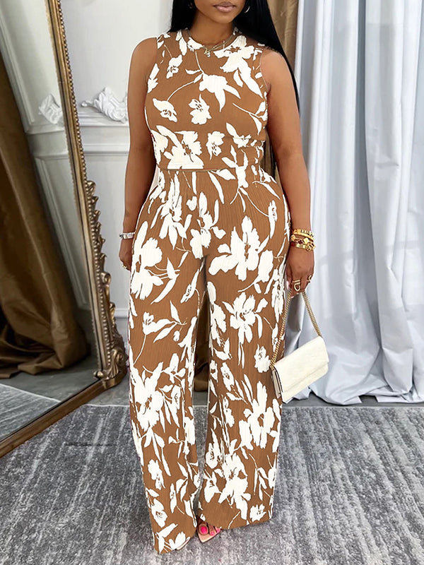 Printed Tank Top & Pants Set