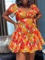 Printed Ruffle Romper
