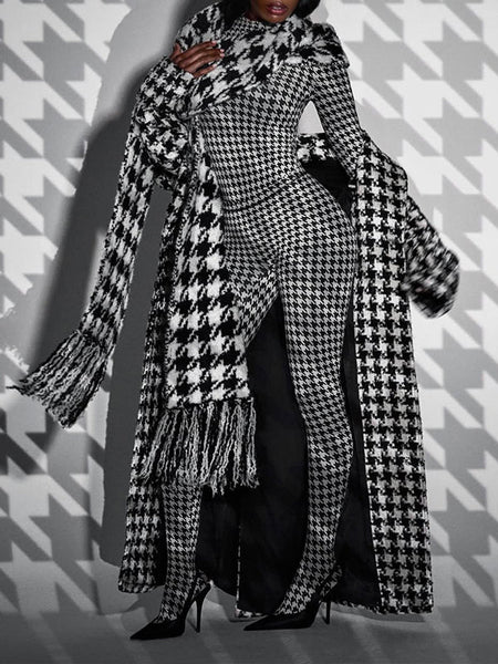 Houndstooth Top & Pants Set