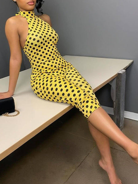 Dot Halter Jumpsuit