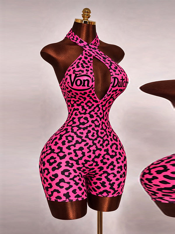 Printed Halter Romper