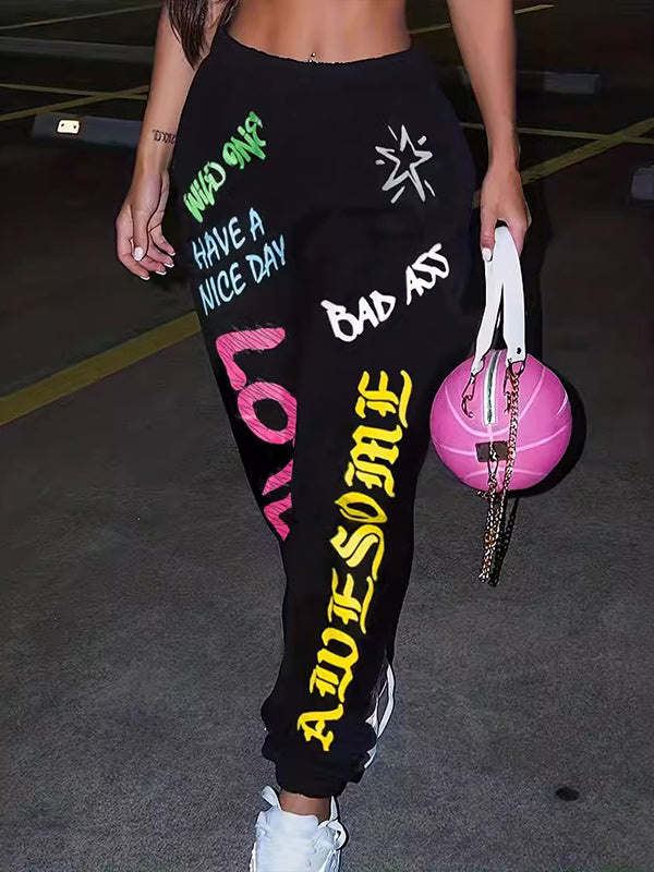Plus-Size Printed Pants