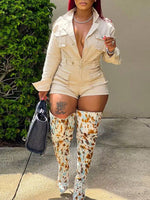 Gorgeousladie Solid Cargo Romper