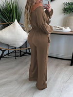 Gorgeousladie Off-Shoulder Drawstring Jumpsuit