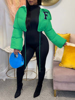 Gorgeousladie F-Embroidery Puffer Coat
