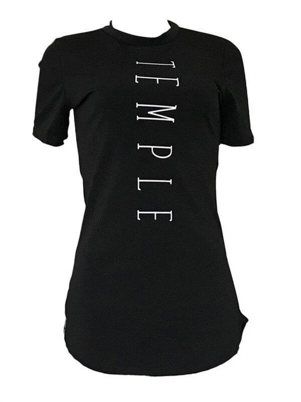 Gorgeousladie Side-Slit Slogan T-shirt