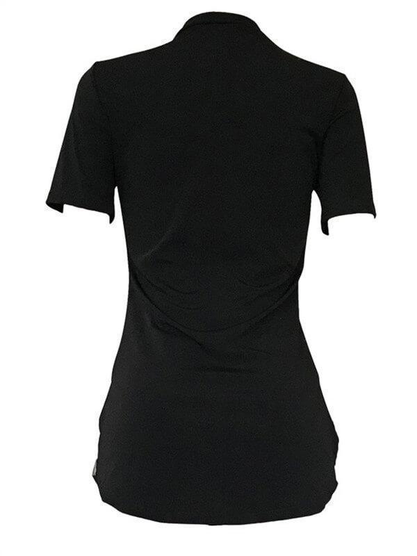 Gorgeousladie Side-Slit Slogan T-shirt