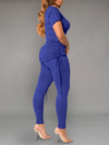 Gorgeousladie Solid Drawstring Top & Pants Set