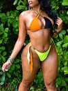 Gorgeousladie Colorblock Halter Bikini