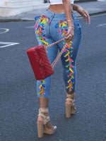 Gorgeousladie Lace-Up Skinny Jeans (5XL available)