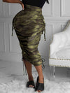 Gorgeousladie Camo Drawstring Skirt