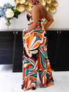 Gorgeousladie Printed Strapless Tied-Back Jumpsuit