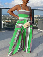 Gorgeousladie Colorblock Smocked Wide-Leg Jumpsuit
