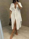 Gorgeousladie Mandarin-Collar Shirt Dress