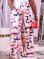 Gorgeousladie Printed Wide-Leg Pants