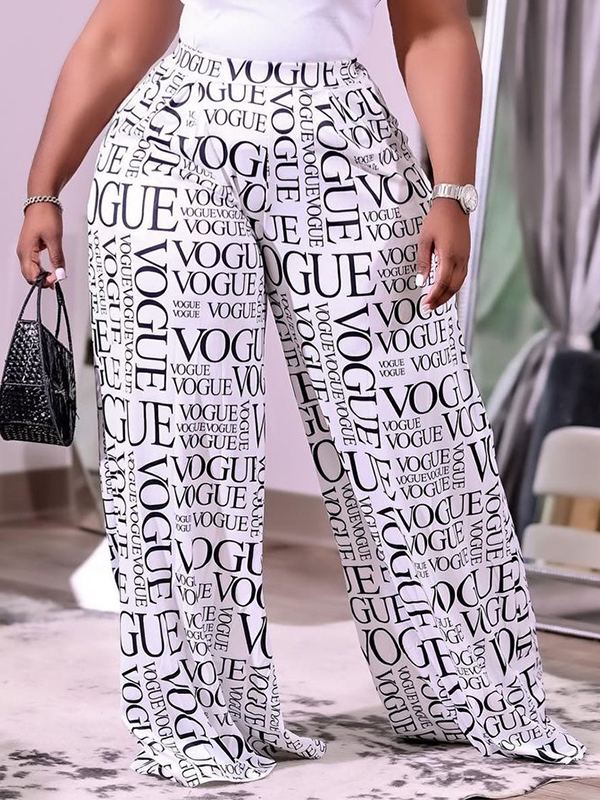 Gorgeousladie Printed Wide-Leg Pants