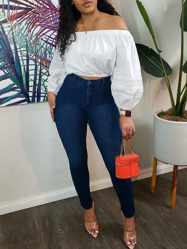 Gorgeousladie Solid Off-Shoulder Top