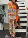 Gorgeousladie Printed Chiffon Kimono
