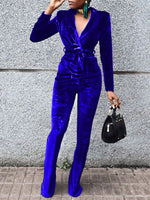 Gorgeousladie Velvet Blazer & Pants Set