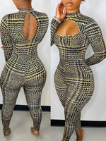 Gorgeousladie Printed Cutout Jumpsuit