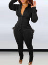 Drawstring Shirt & Ruched Pants Set