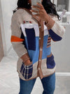 Gorgeousladie Colorblock Button-Front Cardigan