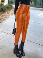 Gorgeousladie Black Faux-Leather Skinny Pants